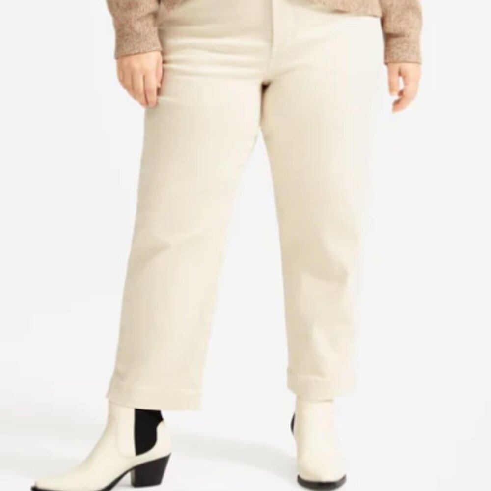 Everlane Cream Cropped Ankle Pants